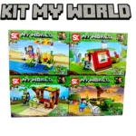 blocos de montar my world 4 em 1 mundo pixelado compatível e educativo
