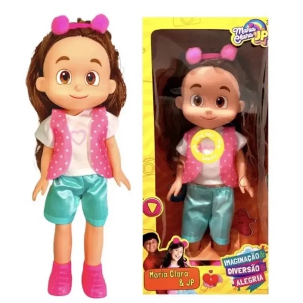 boneco maria clara youtuber Musical Canta com tiara pompo 2