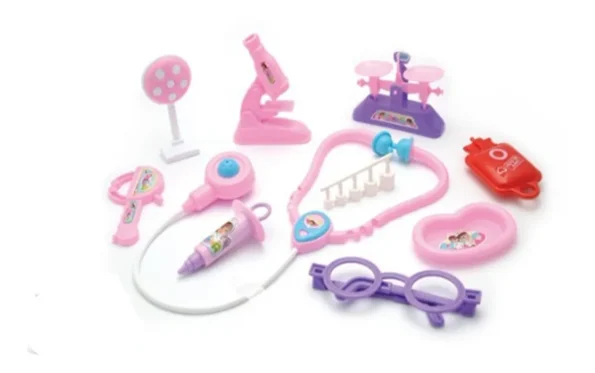 brinquedo educativo kit médico infantil dr menina toy king tk-1350 2