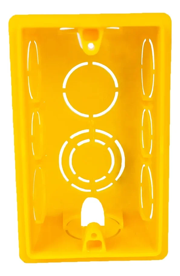 caixa tomada 4×2 rentangular amarela 0600300001