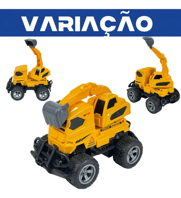 caminhão de construção obra de controle remoto cor caminhão escavadeira 1