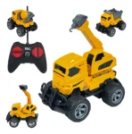 caminhão de construção obra de controle remoto cor caminhão escavadeira 1
