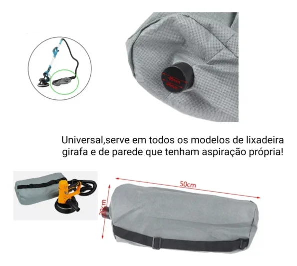 saco coletor de pó para lixadeira girafa – serve em todas5