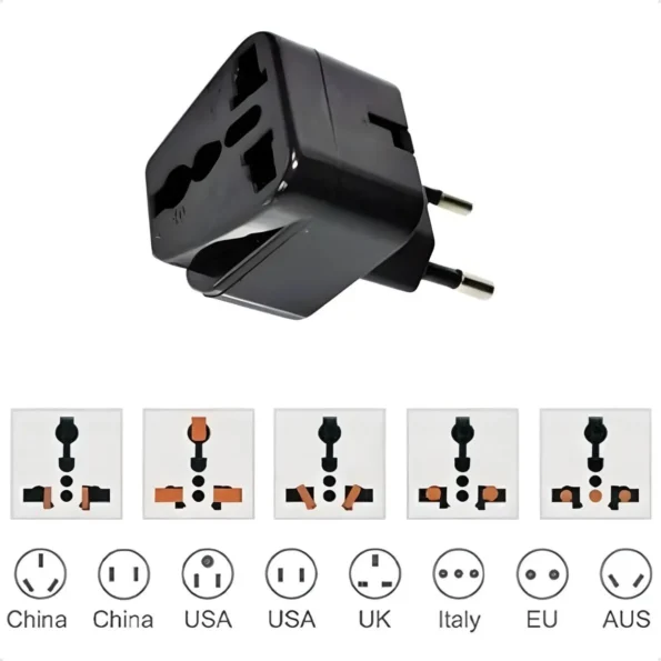 adaptador tomada universal para viagem internacional eua uk 2