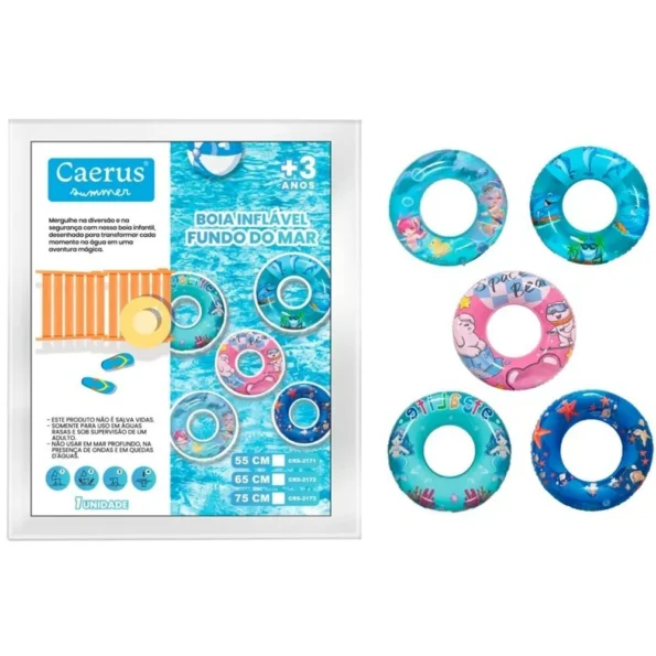 boia inflavel redonda fundo do mar 45cm cearus otima resistencia crs-2390 2
