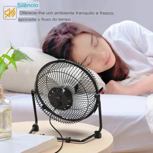 mini ventilador usb de mesa premium potente e silencioso preto oih-61078u 2