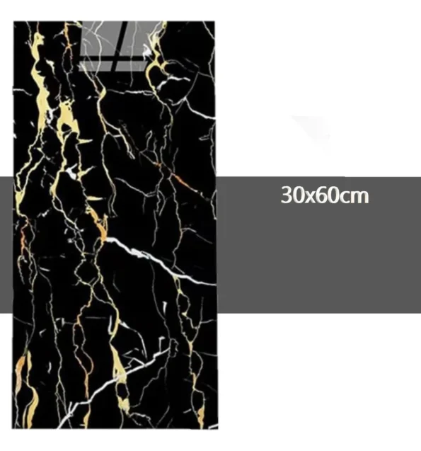 papel adesivo para parede 30x60cm preto ouro