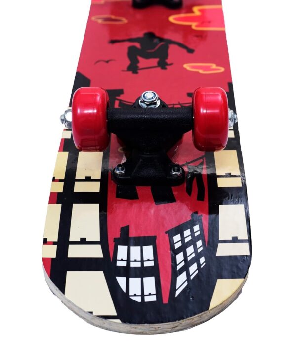 skate longboard maple deck 80cm vermelho toy king alta resistencia tk-ab8887 1