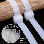 abraçadeira de nylon branca enforca gato 150peças 2.7 300mm bomvink bom-5493 1