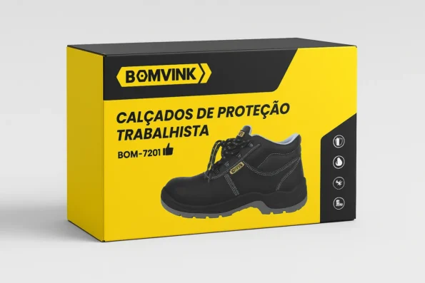 bota segurança bico aço tenis sapato botina bomvink original bom-7202 2