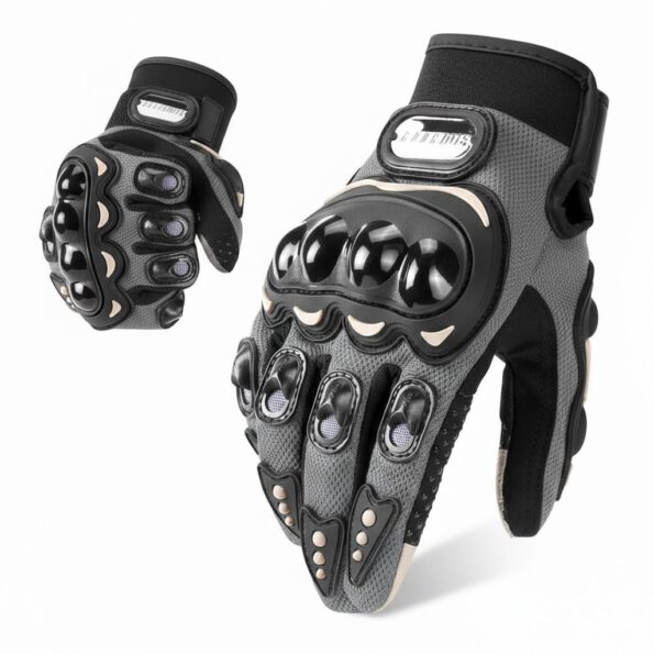 luvas de motoqueiro e ciclista respiravel compativeis ao toques cinza oif-7771 1