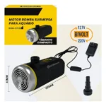 motor bomba p aquário 8.6l min bivolt filtração rápida 127220v bom-8723 1