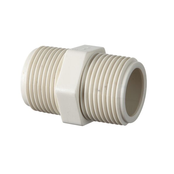 níple plástico branco 34 x 34 rosca bsp sem o’ring npb34