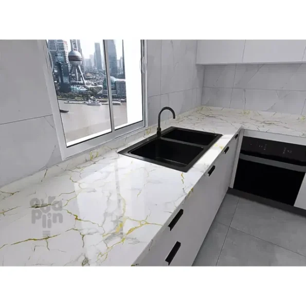 papel de parede autocolante madeira marmore 10 metros marmore branco oih-3185