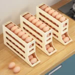 suporte para ovos rolante, organizador, economiza bege oih-4102 1