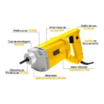 vibrador de concreto manual bomvink 1500w profissional bom-9589 1