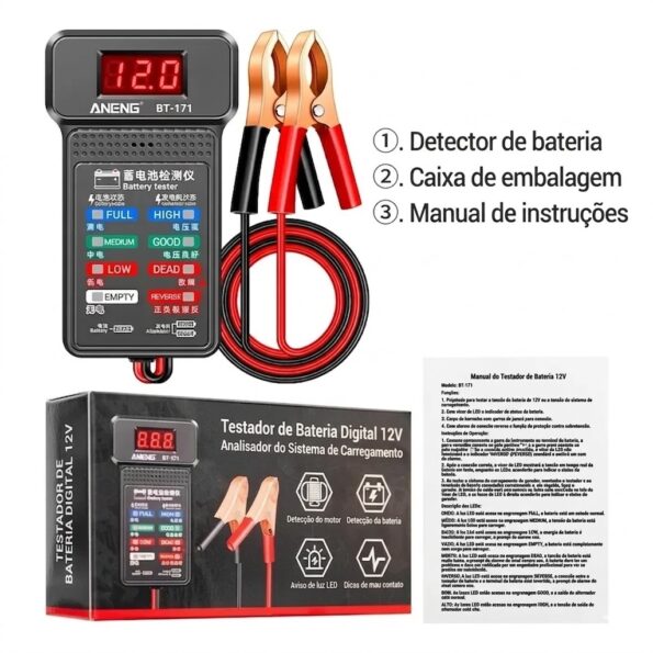 aneng 12volts aparelho teste de bateria profissional 12v bt-171 1