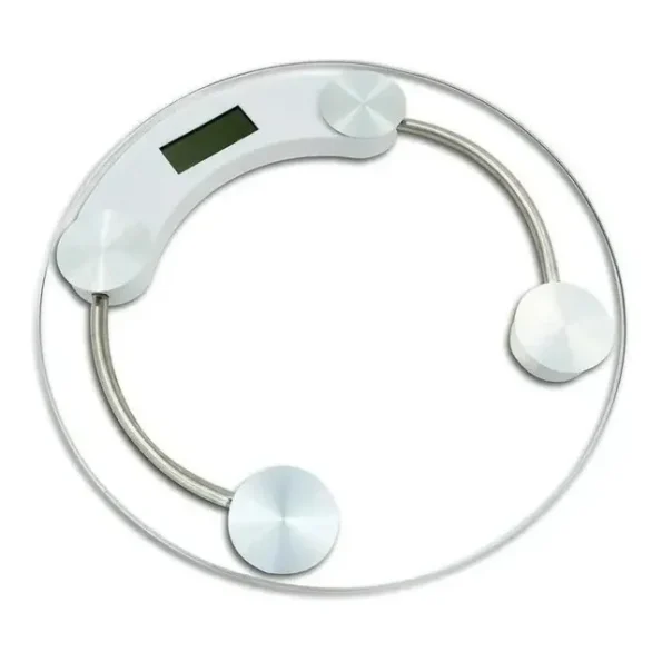 balança digital até 180 kg redonda vidro temperado cor branco vi-1566
