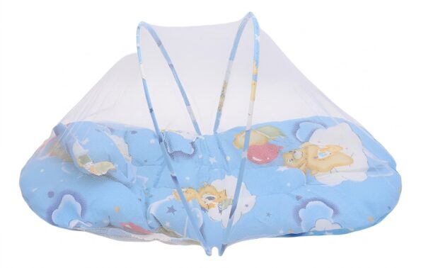 berço mosquiteiro infantil acolchoado baby happy azul baby happy ns-4645 (2)