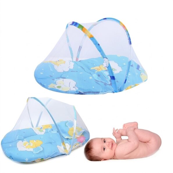 berço mosquiteiro infantil acolchoado baby happy azul baby happy ns-4645 (3)