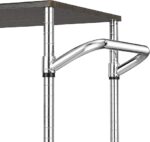 carrinho utilitário com barra de alça, carrinho de serviço de aço com rodas 1