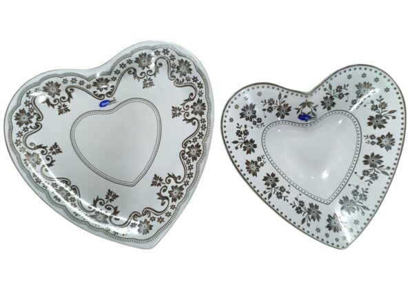 conjunto exclusivo 4 pratos love & renda mesa posta decorglass