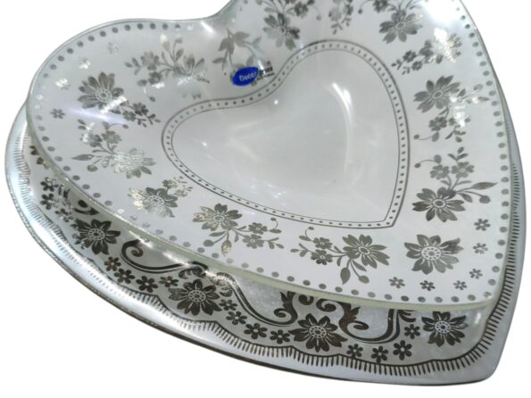 conjunto exclusivo 4 pratos love & renda mesa posta decorglass1