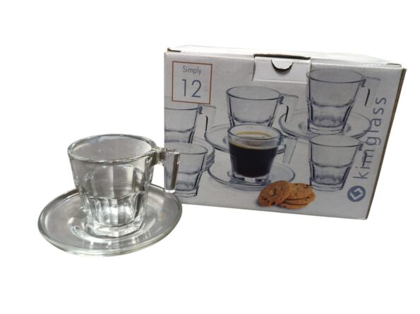 conjunto xicara de cafezino expresso 75,5mmx60mm 80ml 12pçs vd66
