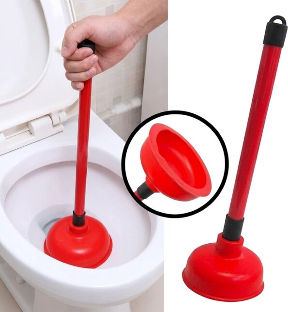 desentupidor de pia sanitários e encanamentos vermelho 40cm ma-9139 1