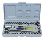 jogo chave catraca minymix conjunto soquetes 40 peças aço cromado cd-417 2