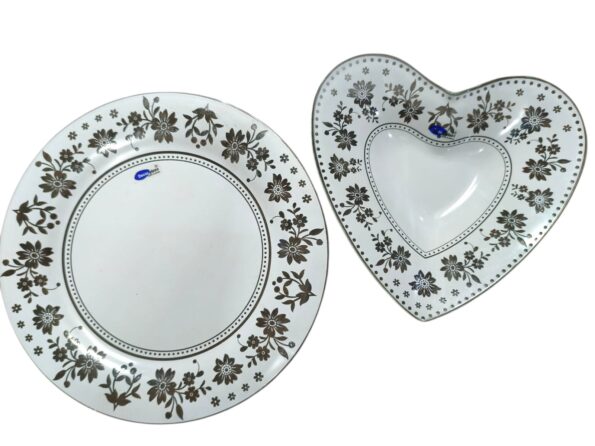 kit pratos exclusivo decoglass elegância – mesa posta 8pçs 17767 – 17751 queim