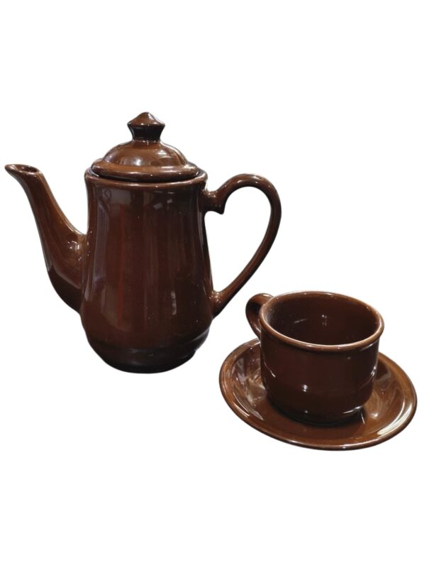 kit xicara jogo de cha em ceramica bule 12pçs café de manhã – 123util2