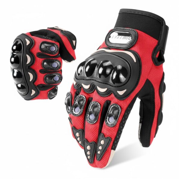 luvas de motoqueiro e ciclista respiravel compativeis vermelho oif-7771