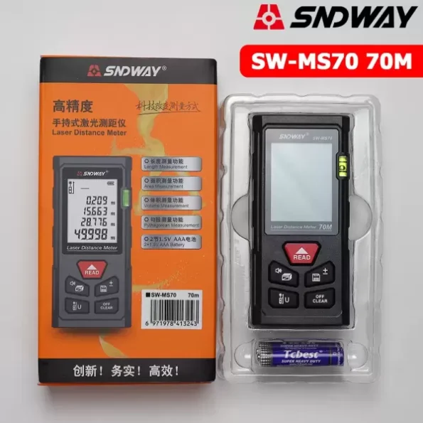 medidor de distância a laser sndway digital multimedidas 50m sw-ms50