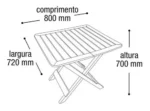 mesa dobrável plástico homeshop preto arqplast similar madera arqplast 25672