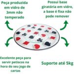 prato giratório para mesa petisqueira naipe poker 29cm 2