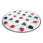 prato giratório para mesa petisqueira naipe poker 29cm 2