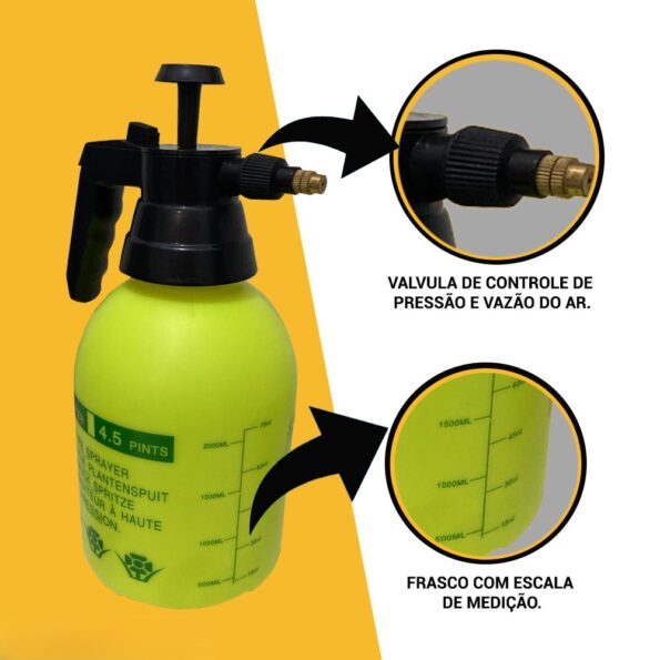 pulverizador borrifador manual pressão acumulada 2 litros vi-1511 2