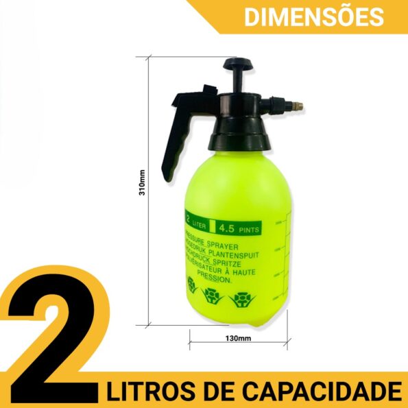 pulverizador borrifador manual pressão acumulada 2 litros vi-1511