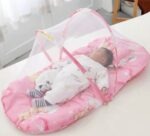 berço tenda cercadinho portátil mosquiteiro com zíper rosa baby happy ns-4645 (1)