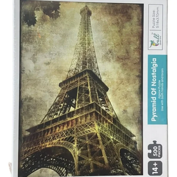 quebra-cabeça de 500 peças – torre eiffel 52x37cm